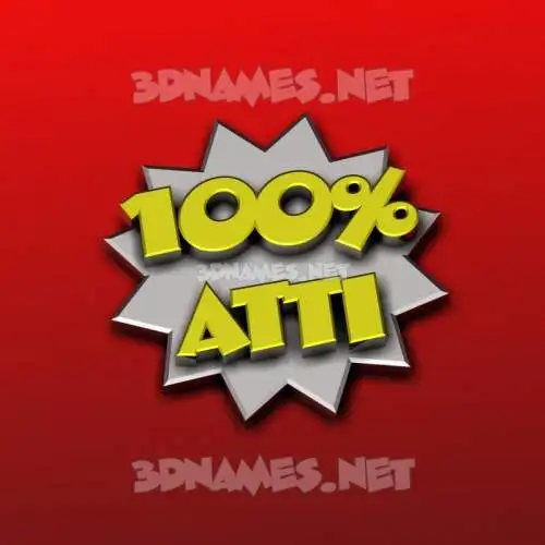 atti in 100 Percent style - 3D name wallpaper atti in 100 Percent style - 3D name wallpaper