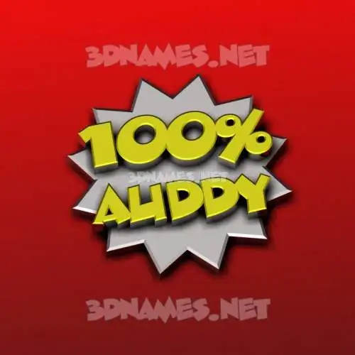 auddy in 100 Percent style - 3D name wallpaper