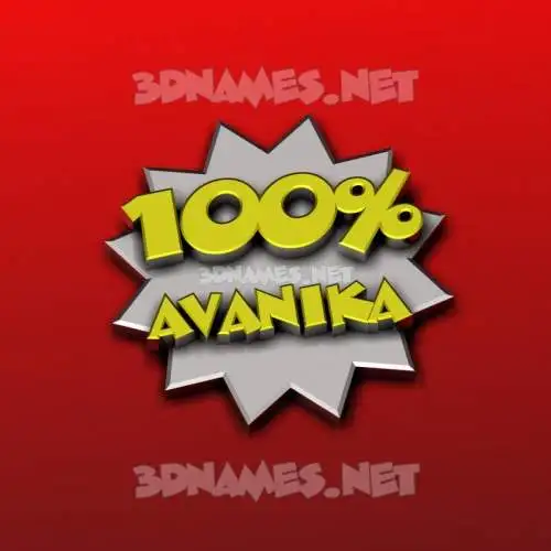 avanika in 100 Percent style - 3D name wallpaper