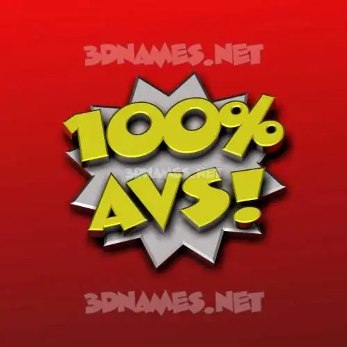 avs in 100 Percent style - 3D name wallpaper