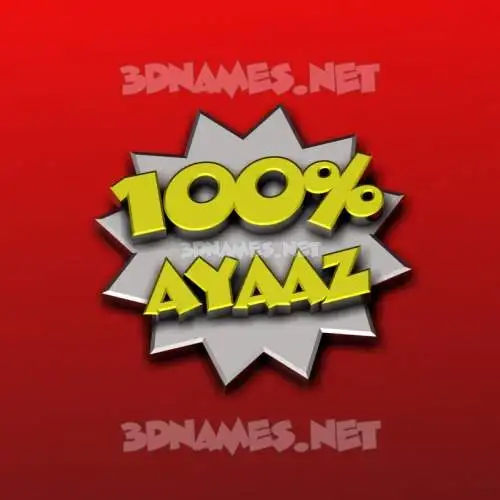 ayaaz in 100 Percent style - 3D name wallpaper