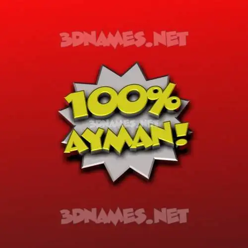 ayman in 100 Percent style - 3D name wallpaper