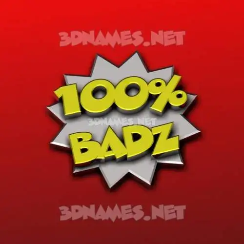 badz in 100 Percent style - 3D name wallpaper badz in 100 Percent style - 3D name wallpaper