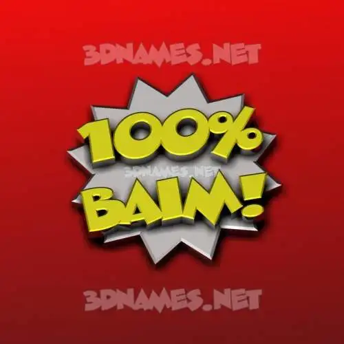 baim in 100 Percent style - 3D name wallpaper
