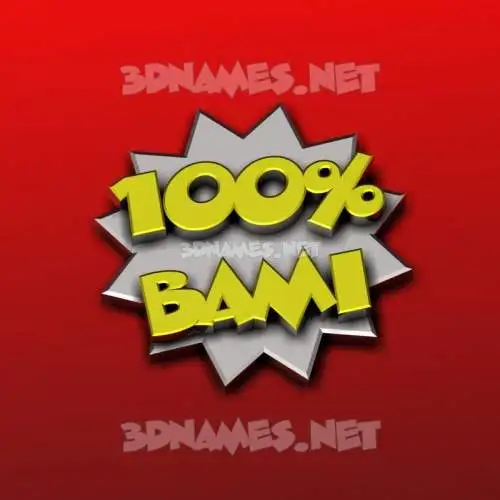 bami in 100 Percent style - 3D name wallpaper bami in 100 Percent style - 3D name wallpaper