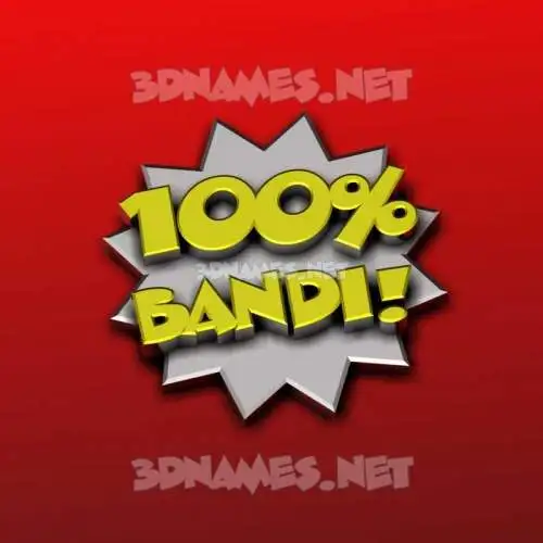 bandi in 100 Percent style - 3D name wallpaper bandi in 100 Percent style - 3D name wallpaper