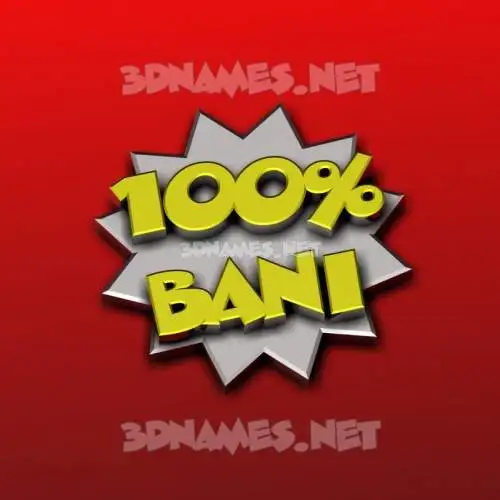 bani in 100 Percent style - 3D name wallpaper