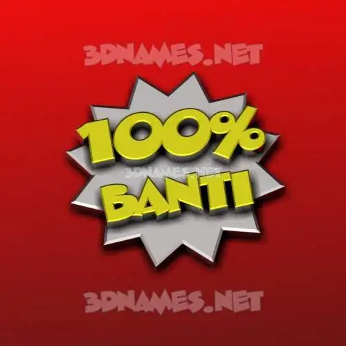 banti in 100 Percent style - 3D name wallpaper