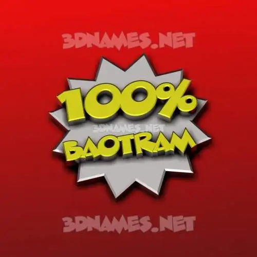 baotram in 100 Percent style - 3D name wallpaper baotram in 100 Percent style - 3D name wallpaper