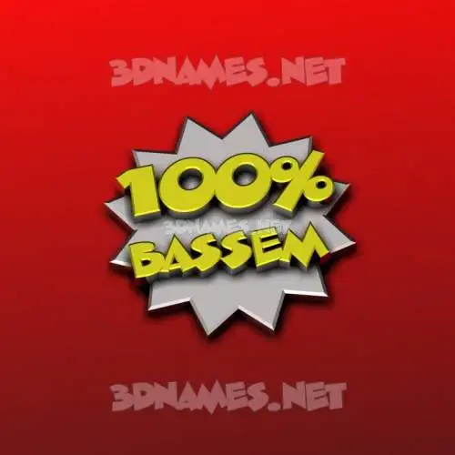 bassem in 100 Percent style - 3D name wallpaper