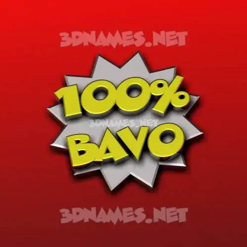 bavo in 100 Percent style - 3D name wallpaper