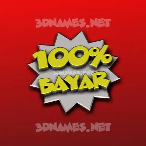 bayar in 100 Percent style - 3D name wallpaper