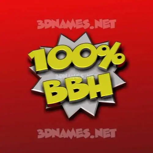 bbh in 100 Percent style - 3D name wallpaper bbh in 100 Percent style - 3D name wallpaper