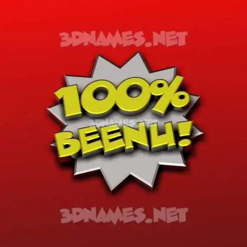 beenu in 100 Percent style - 3D name wallpaper beenu in 100 Percent style - 3D name wallpaper