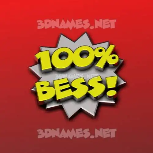 bess in 100 Percent style - 3D name wallpaper