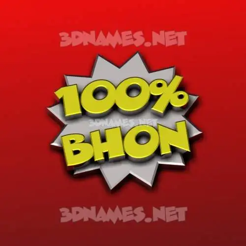 bhon in 100 Percent style - 3D name wallpaper