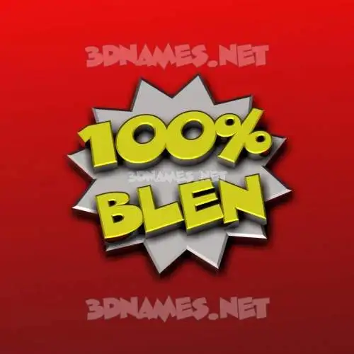 blen in 100 Percent style - 3D name wallpaper blen in 100 Percent style - 3D name wallpaper