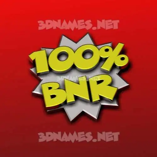 bnr in 100 Percent style - 3D name wallpaper bnr in 100 Percent style - 3D name wallpaper