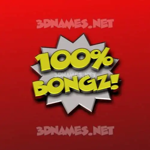 bongz in 100 Percent style - 3D name wallpaper