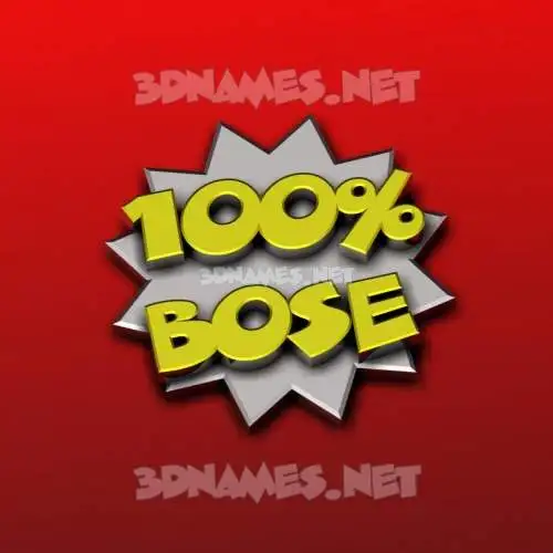 bose in 100 Percent style - 3D name wallpaper bose in 100 Percent style - 3D name wallpaper