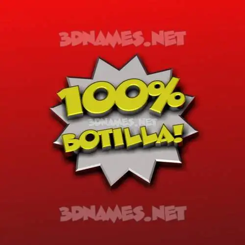 botilla in 100 Percent style - 3D name wallpaper botilla in 100 Percent style - 3D name wallpaper