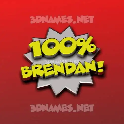 brendan in 100 Percent style - 3D name wallpaper brendan in 100 Percent style - 3D name wallpaper