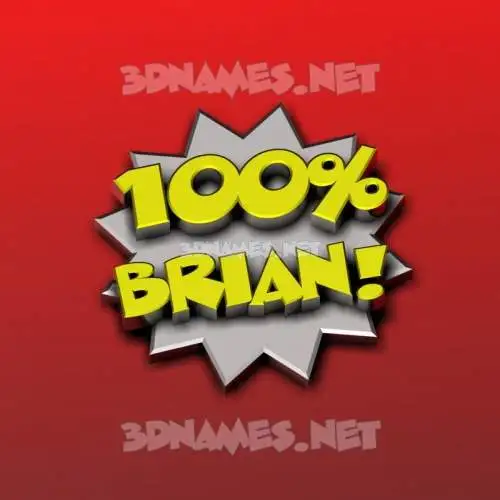 brian in 100 Percent style - 3D name wallpaper