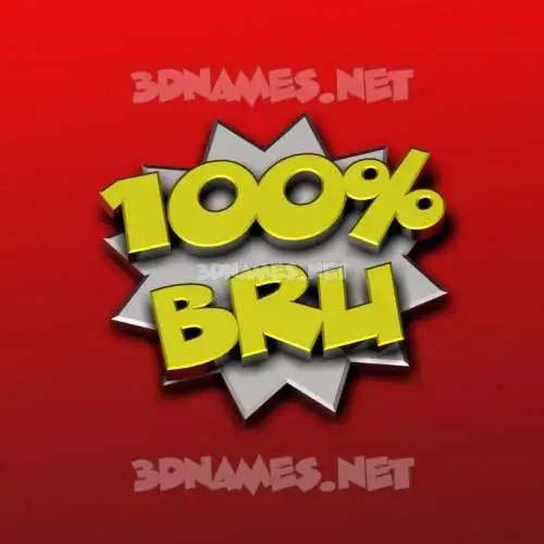 bru in 100 Percent style - 3D name wallpaper bru in 100 Percent style - 3D name wallpaper