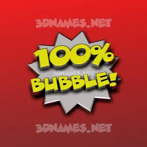 bubble in 100 Percent style - 3D name wallpaper bubble in 100 Percent style - 3D name wallpaper