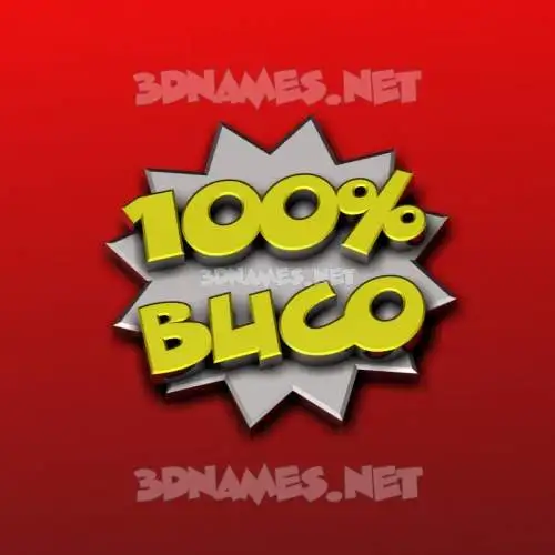 buco in 100 Percent style - 3D name wallpaper