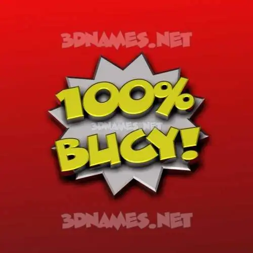 bucy in 100 Percent style - 3D name wallpaper
