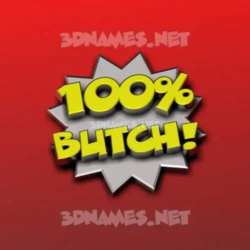butch in 100 Percent style - 3D name wallpaper butch in 100 Percent style - 3D name wallpaper