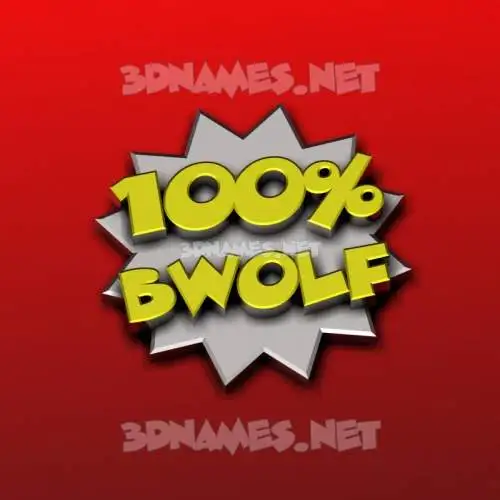 bwolf in 100 Percent style - 3D name wallpaper bwolf in 100 Percent style - 3D name wallpaper