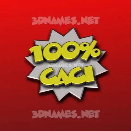 caci in 100 Percent style - 3D name wallpaper