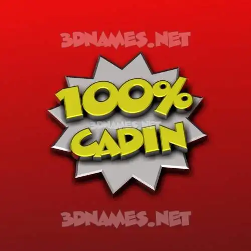 cadin in 100 Percent style - 3D name wallpaper