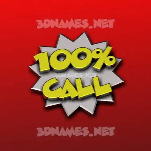 call in 100 Percent style - 3D name wallpaper call in 100 Percent style - 3D name wallpaper