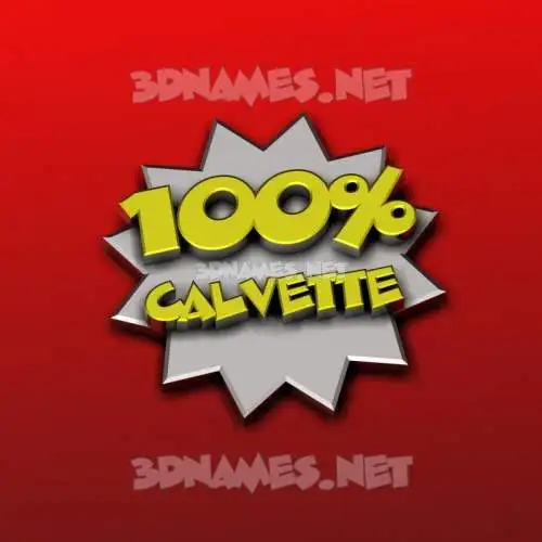 calvette in 100 Percent style - 3D name wallpaper