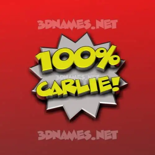 carlie in 100 Percent style - 3D name wallpaper carlie in 100 Percent style - 3D name wallpaper