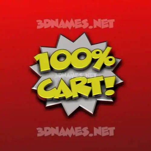 cart in 100 Percent style - 3D name wallpaper cart in 100 Percent style - 3D name wallpaper