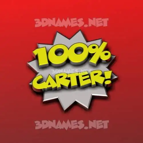 carter in 100 Percent style - 3D name wallpaper carter in 100 Percent style - 3D name wallpaper
