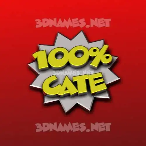 cate in 100 Percent style - 3D name wallpaper cate in 100 Percent style - 3D name wallpaper