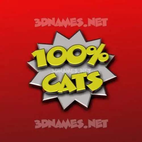 cats in 100 Percent style - 3D name wallpaper cats in 100 Percent style - 3D name wallpaper