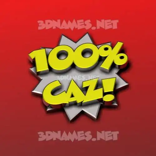 caz in 100 Percent style - 3D name wallpaper caz in 100 Percent style - 3D name wallpaper