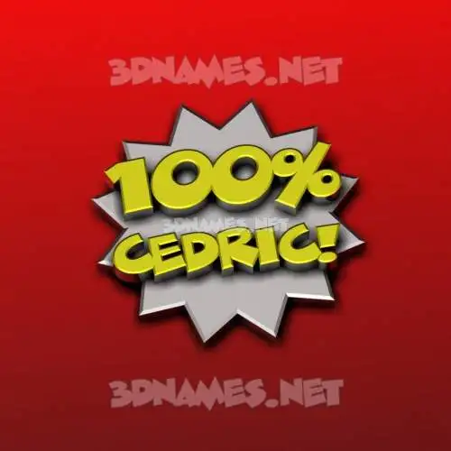 cedric in 100 Percent style - 3D name wallpaper cedric in 100 Percent style - 3D name wallpaper
