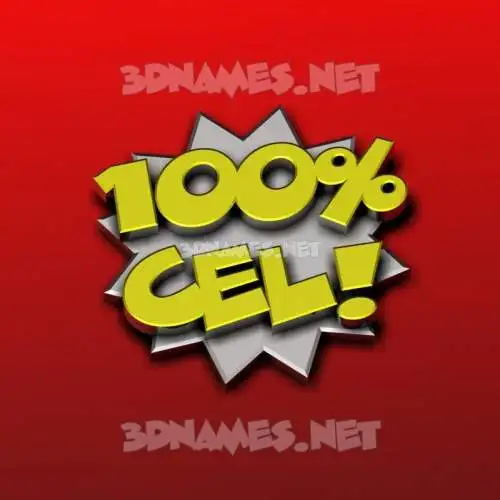 cel in 100 Percent style - 3D name wallpaper