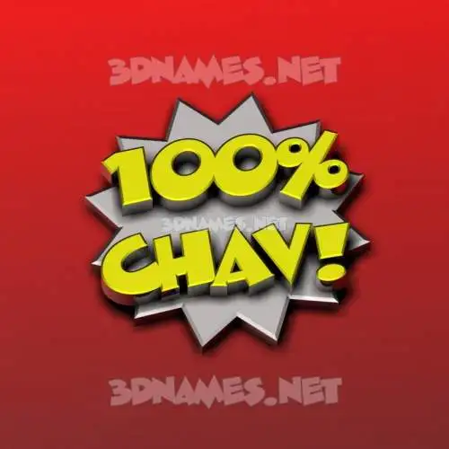 chav in 100 Percent style - 3D name wallpaper