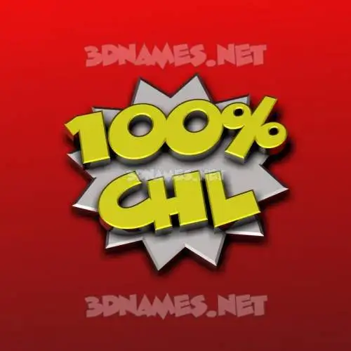 chl in 100 Percent style - 3D name wallpaper chl in 100 Percent style - 3D name wallpaper