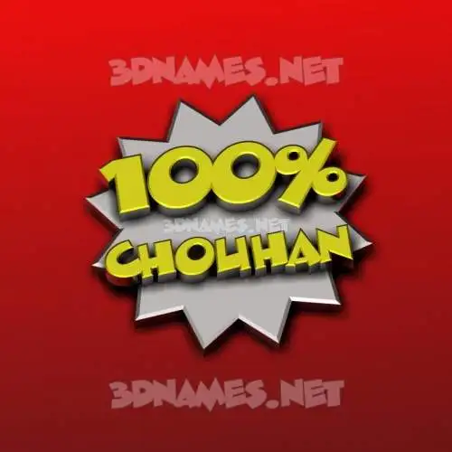 chouhan in 100 Percent style - 3D name wallpaper