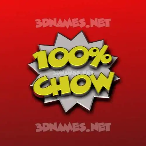 chow in 100 Percent style - 3D name wallpaper