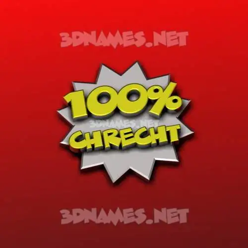 chrecht in 100 Percent style - 3D name wallpaper